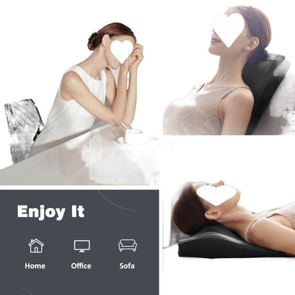 Electric neck massager with heating and vibration
