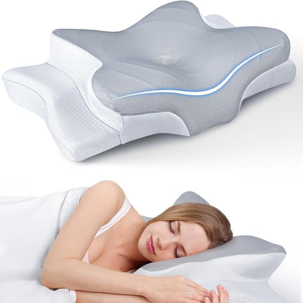Memory foam cervical pillow