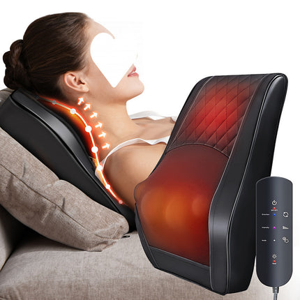 Electric neck massager with heating and vibration