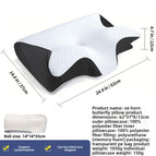 L Butterfly Pillow Black White / Pillow Core + Washable Cover