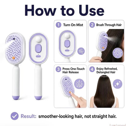 ✨ HydraMist™ Hair Comb – Detangles, Hydrates & Reduces Frizz