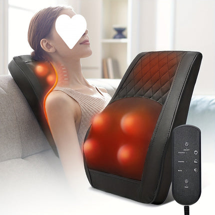 Electric neck massager with heating and vibration