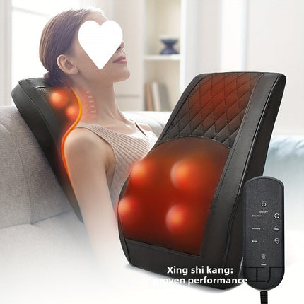 Electric neck massager with heating and vibration