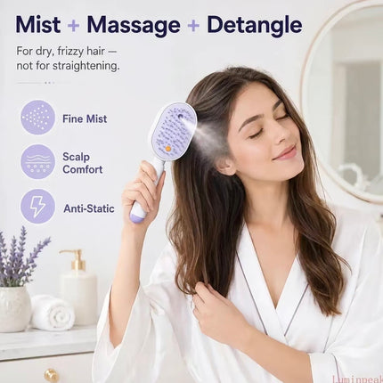 ✨ HydraMist™ Hair Comb – Detangles, Hydrates & Reduces Frizz