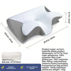 L Butterfly Pillow Gray White / Pillowcase Only
